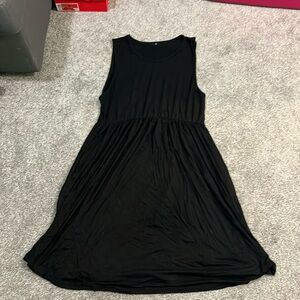 Plain black women's dress